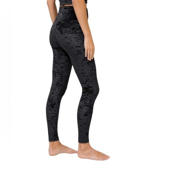 Lululemon Matched Set Align Tank / Wunder Lounge 28” Tight Black Velvet Sz 2 - Picture 2 of 16